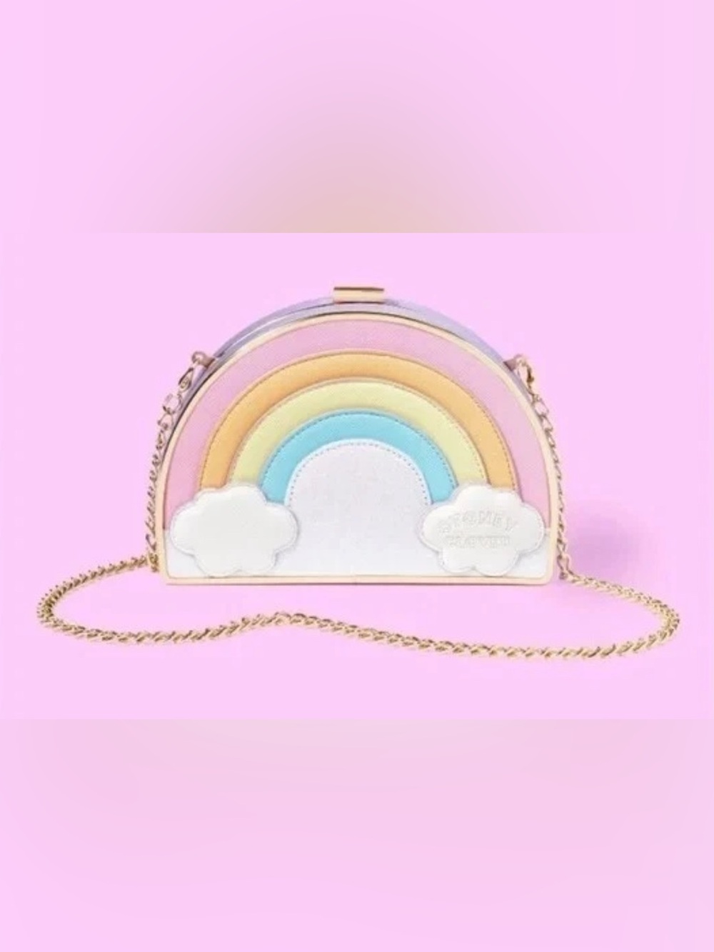 Stoney Clover Lane Pastel Rainbow Crossbody - Pink, Yellow, Blue, White
